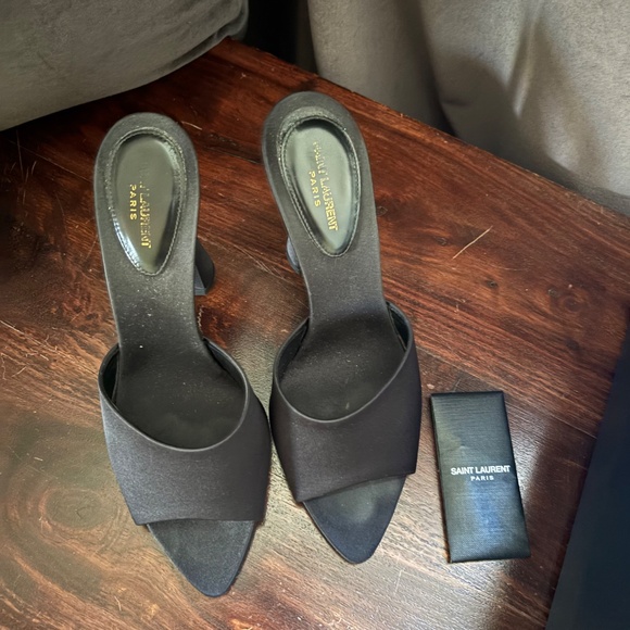Saint Laurent Suite 105 Satin Mule Women's - Picture 4 of 12